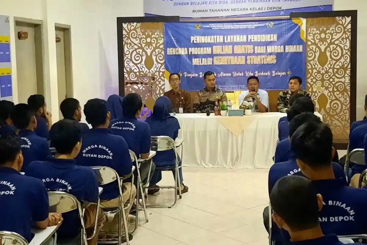 Putus Mata Rantai Kejahatan, Warga Binaan Rutan Depok Bakal Dikuliahkan Gratis 