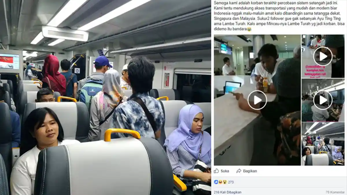 Kritik Pedas Kereta Bandara! Wanita Ini Berikan 5 Point Evaluasi sampai Sebut Lambe Turah