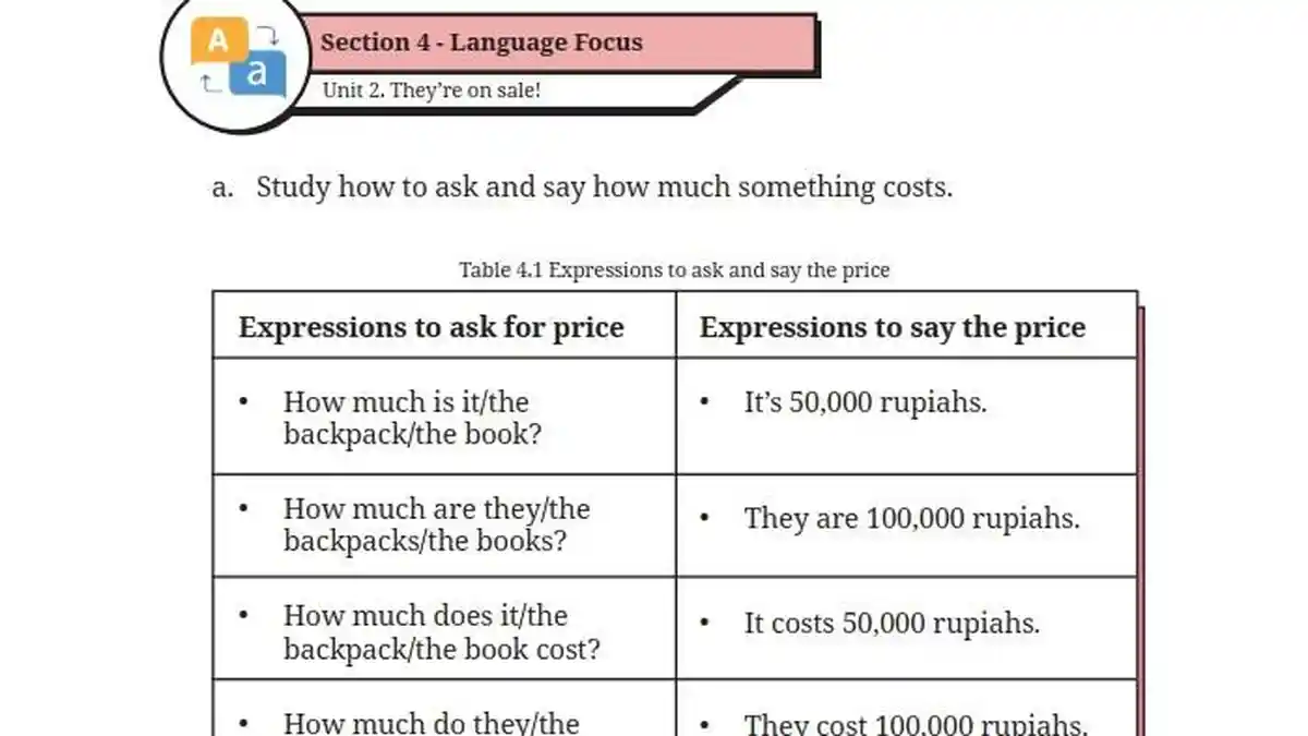 Jawaban Soal Bahasa Inggris Kelas 9 Semester 2 Halaman 238 239 Kurikulum Merdeka, Section 4