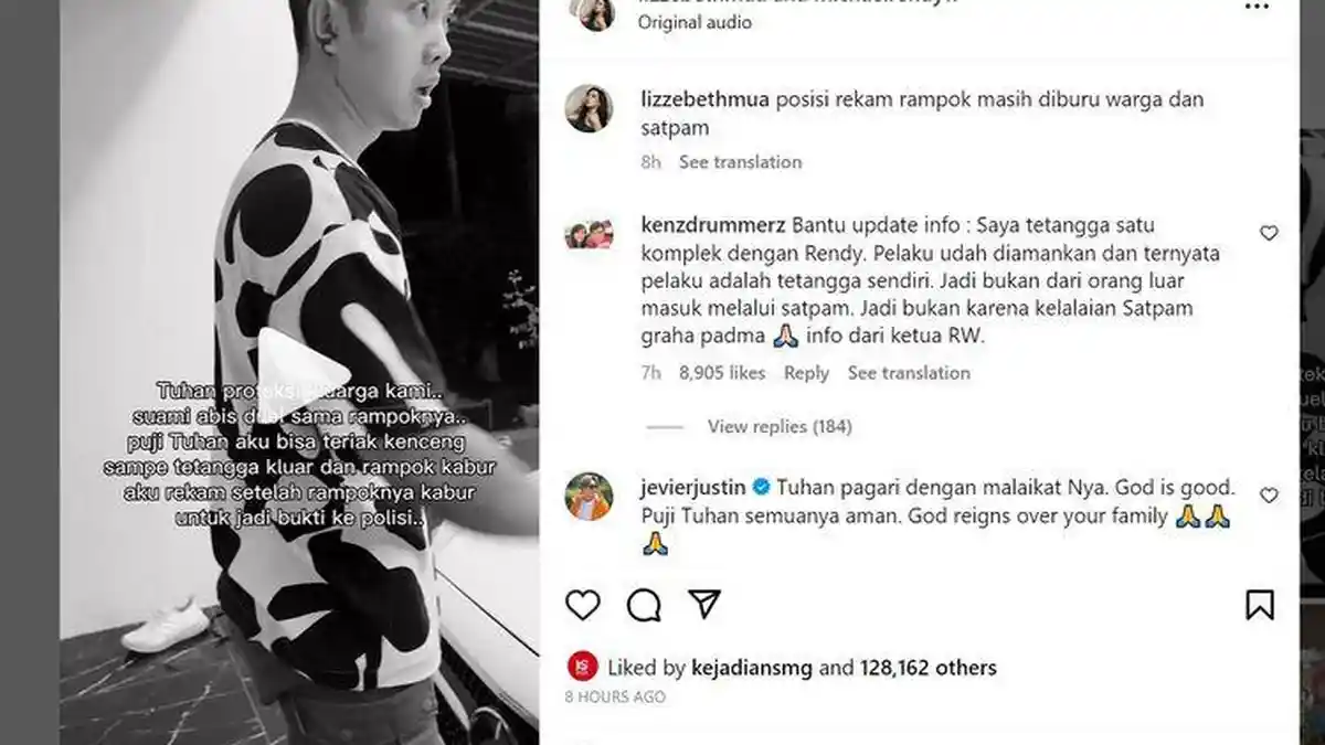 Kronologi Rumah Selebgram Michael Rendy Dirampok, Sang Istri: Suami ...