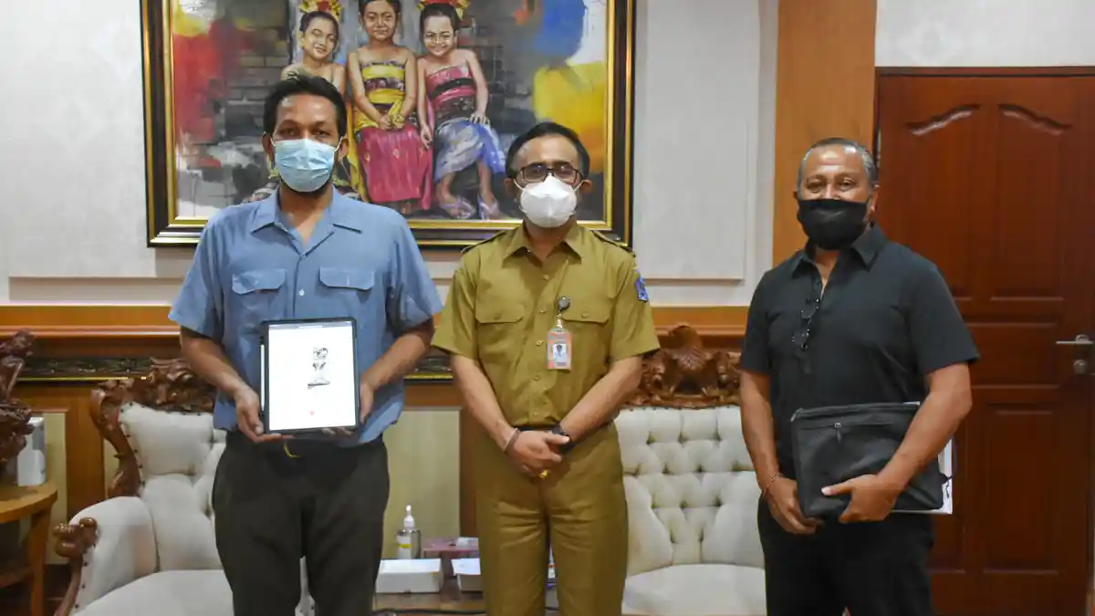 Didesain Kedux Garage, Dua Patung Sang Kala Trisemaya Akan Hiasi Jalan Gajah Mada Denpasar