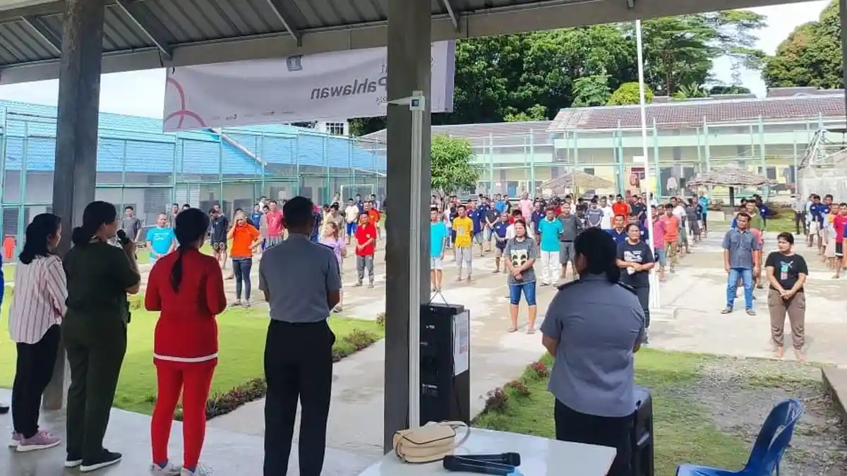 Cegah Penyakit, Lapas Kelas III Teluk Dalam Gandeng Puskesmas Gelar Penyuluhan dan Senam Pagi