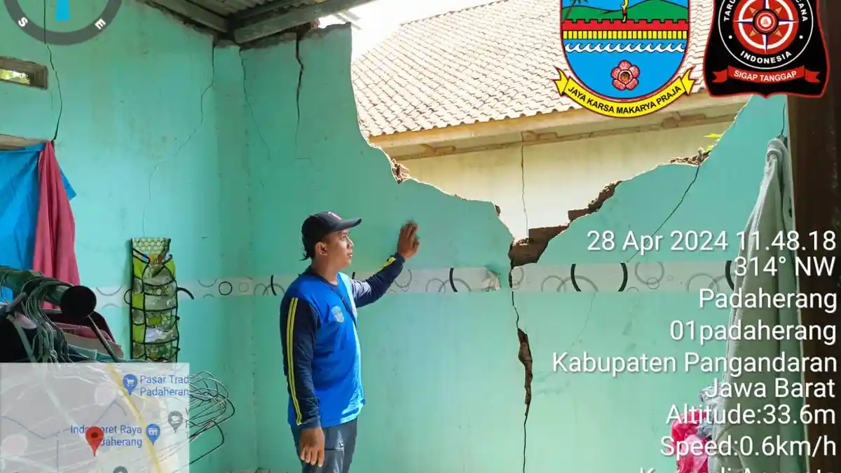 12 Titik di Pangandaran Terdampak Gempa Bumi Garut, Wilayah Kalipucang Terbanyak