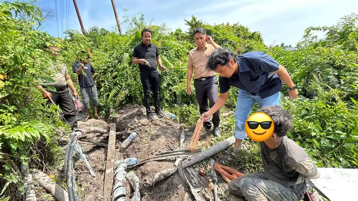 2 Pelaku Pencurian Kabel Bawah Tanah Milik PLN di Jambi Timur Ditangkap Polisi - Tribunjambi.com