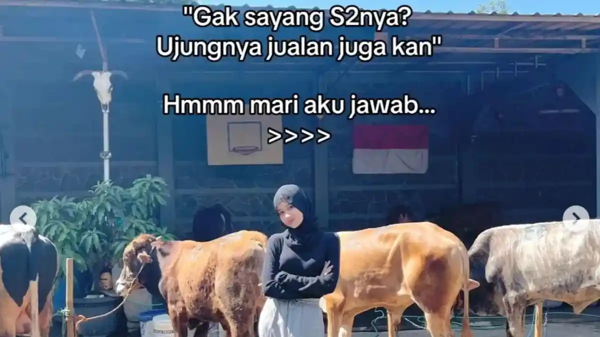 Viral, Kisah Wanita Lulusan S2 Pilih Pulang Kampung Jualan Sapi dan Kambing, Tuai Pujian Warganet