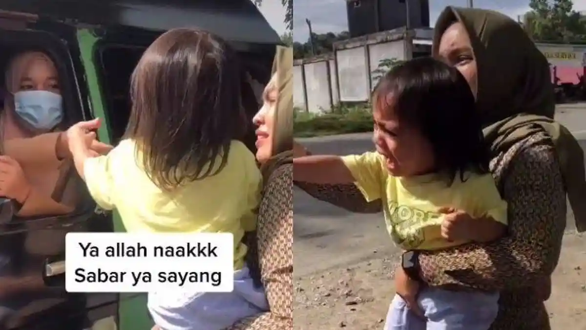 Tak Rela Ditinggal Pulang Kampung Pengasuhnya, Bocah Ini Menangis Histeris, Begini Kisahnya