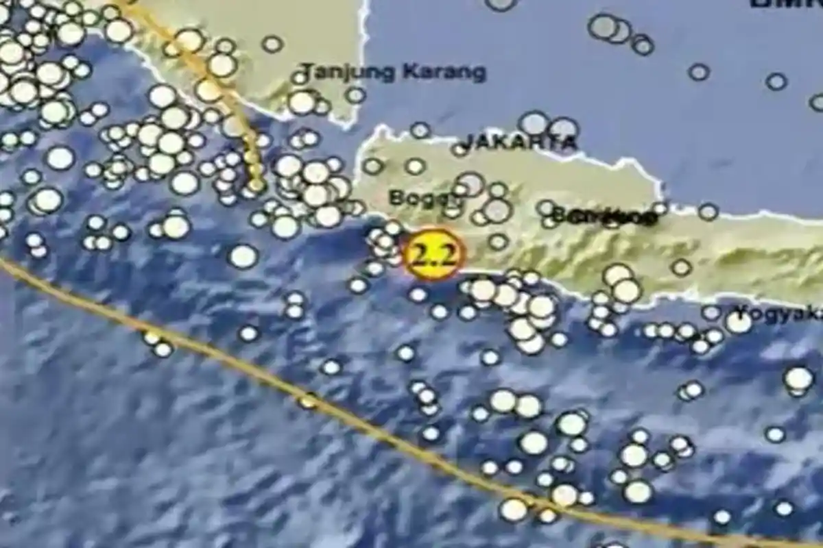 Gempa Terkini Magnitudo 2.2, Pusat Gempa 2 Menit Lalu di Sukabumi Jawa Barat, Cek Info BMKG