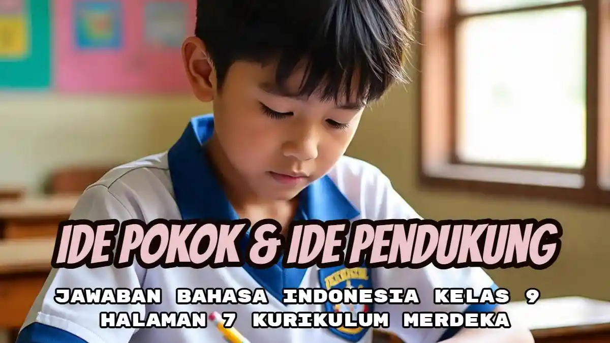 Bahas Jawaban Bahasa Indonesia Kelas 9 Halaman 7: Ide Pokok dan Pendukung pada Tabel 1.2