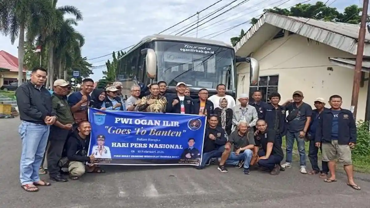 Dilepas Sekda Dicky Syailendra, 30 Anggota PWI Ogan Ilir Sumsel Ikuti HPN 2026 di Banten