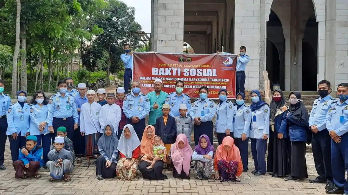 Sambut Hari Dharma Karyadhika Tahun 2020, Lapas Semarang Gelar Bakti Sosial di Panti Asuhan