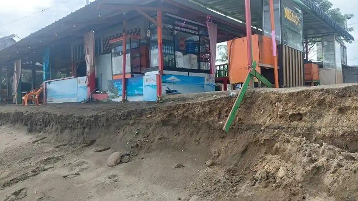Abrasi Meluas di Rheum Baroh Bireuen, Kios dan Tambak Terancam Amblas