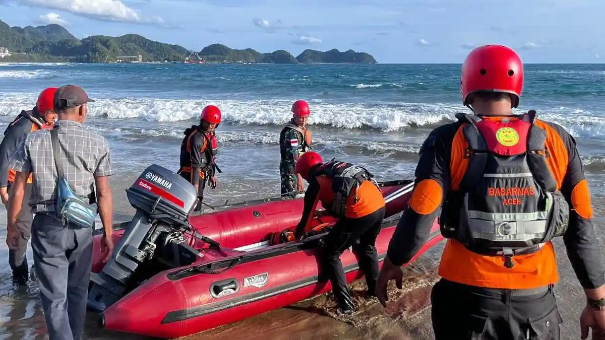 Remaja Caleue Pidie Terseret Arus di Pantai Pulau Kapuk, Basarnas Gelar Operasi Pencarian