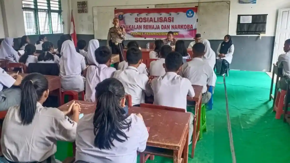 Satbinmas Polres Padangsidimpuan Sosialisasi Kenakalan Remaja dan Bahaya Narkotika di Sekolah