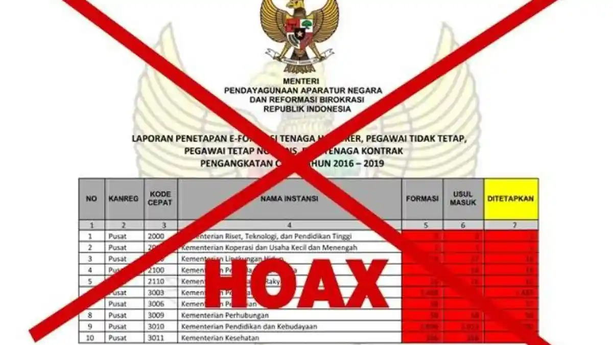 Kementerian PANRB: Hoax Ada Penetapan Pengangkatan CPNS