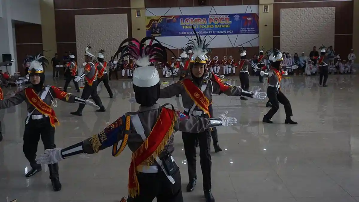 Banyak Siswa SD Ikut Lomba Polisi Cilik di Batang, Sambut HUT ke-77 Bhayangkara