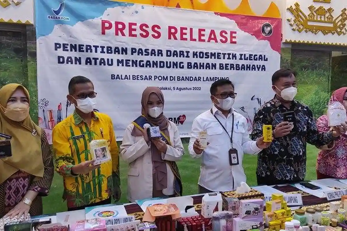 BBPOM Bandar Lampung Menemukan 28 Sarana Distribusi Kosmetik Ilegal