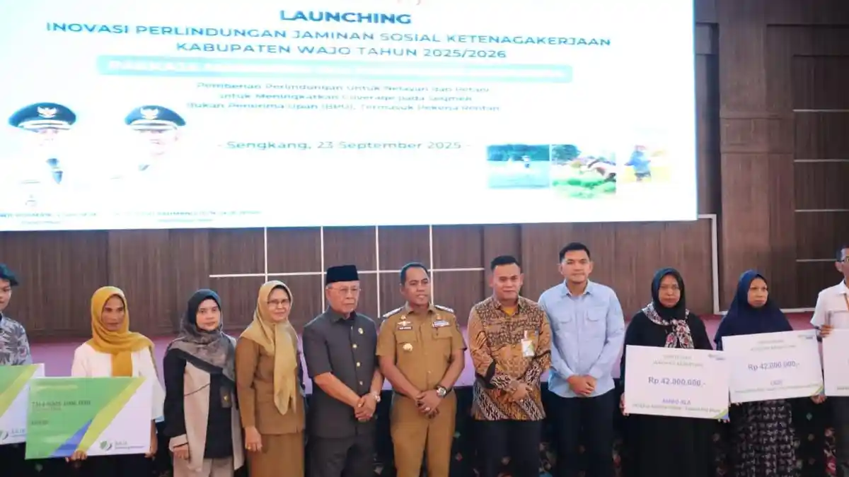 Andi Rosman Resmikan Pakkaja dan Paggalung Maradeka, Ribuan Pekerja Diberi Jaminan Sosial