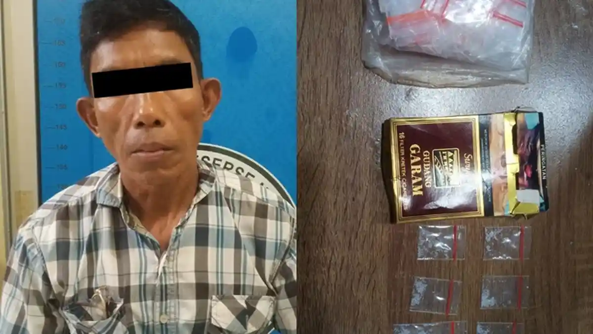 Pengedar Narkoba di Terusan Nunyai Lampung Tengah Simpan Sabu di Balik Dinding Dapur