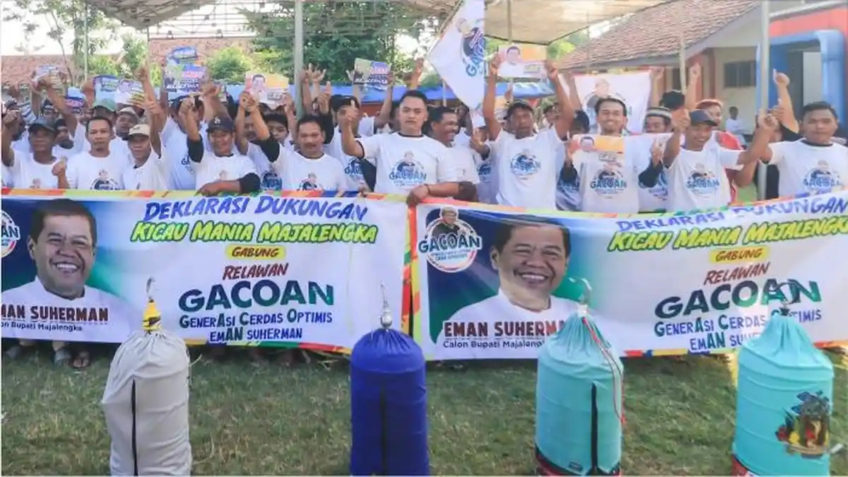 Kicau Mania Majalengka Gabung Relawan Gacoan Dukung H. Eman Suherman jadi Bupati