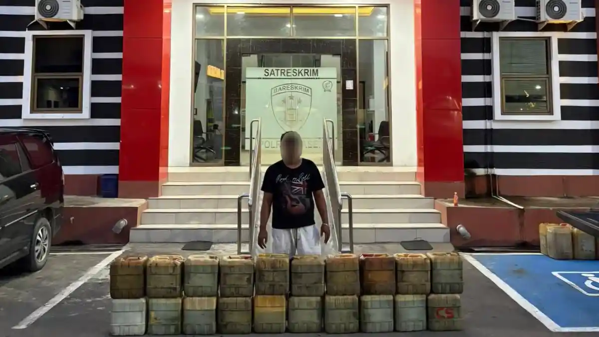 Polres Paser Bongkar Penjualan 400 Liter BBM Subsidi Ilegal di Long Ikis