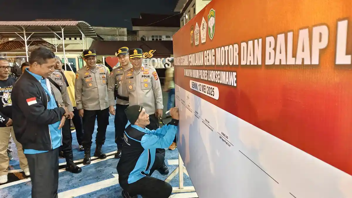 Komunitas Motor dan Mobil di Lhokseumawe Deklarasi Tolak Geng Motor