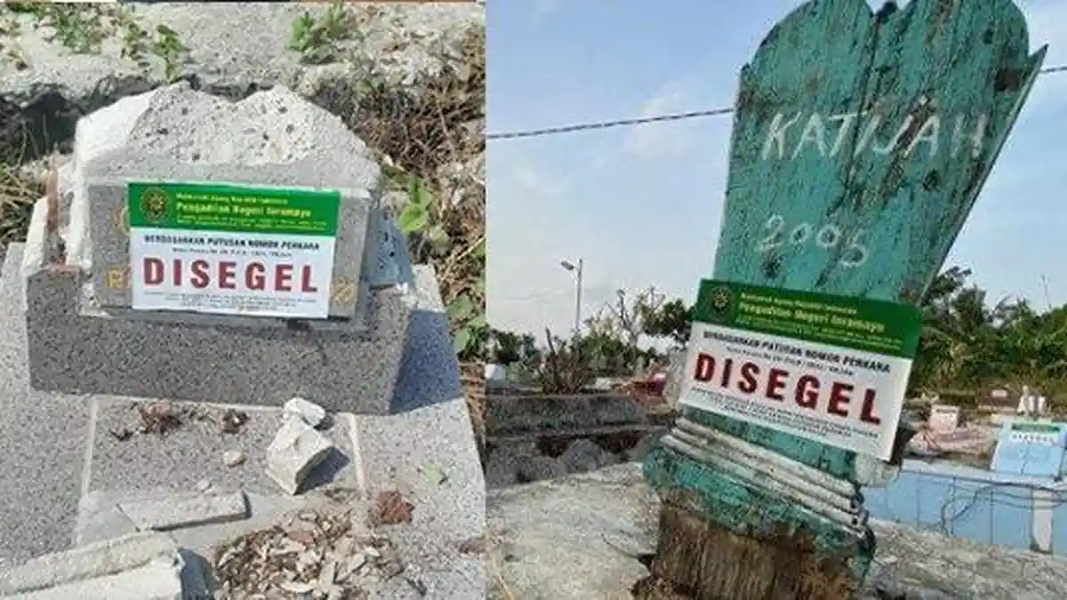KLARIFIKASI Pengadilan Negeri Indramayu Usai Segel Puluhan Makam Pakai Stiker Viral di Media Sosial