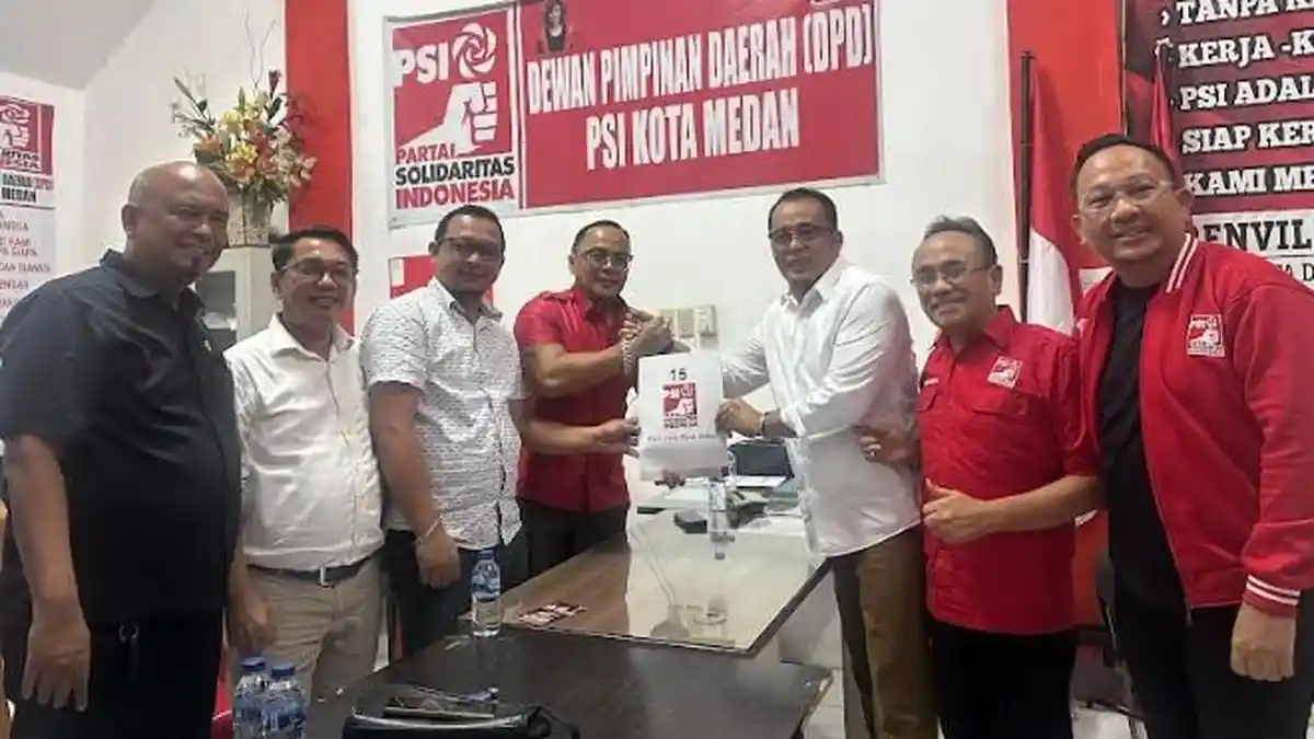 Wakil Wali Kota Medan Aulia Rachman Daftar Bakal Calon Wali Kota ke PSI, Punya 4 Kursi di DPRD Medan