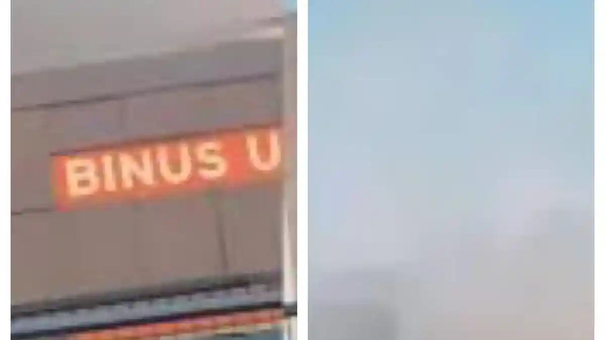 Kebakaran di Kampus Binus Kemanggisan, Asap Tebal Kepung Area Gedung dan Picu Kemacetan