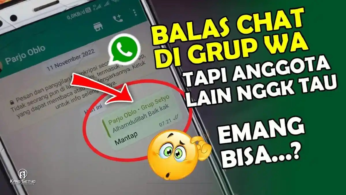 Cara Membalas Pesan Grup WhatsApp Secara Private, Pilih Fitur Reply ...