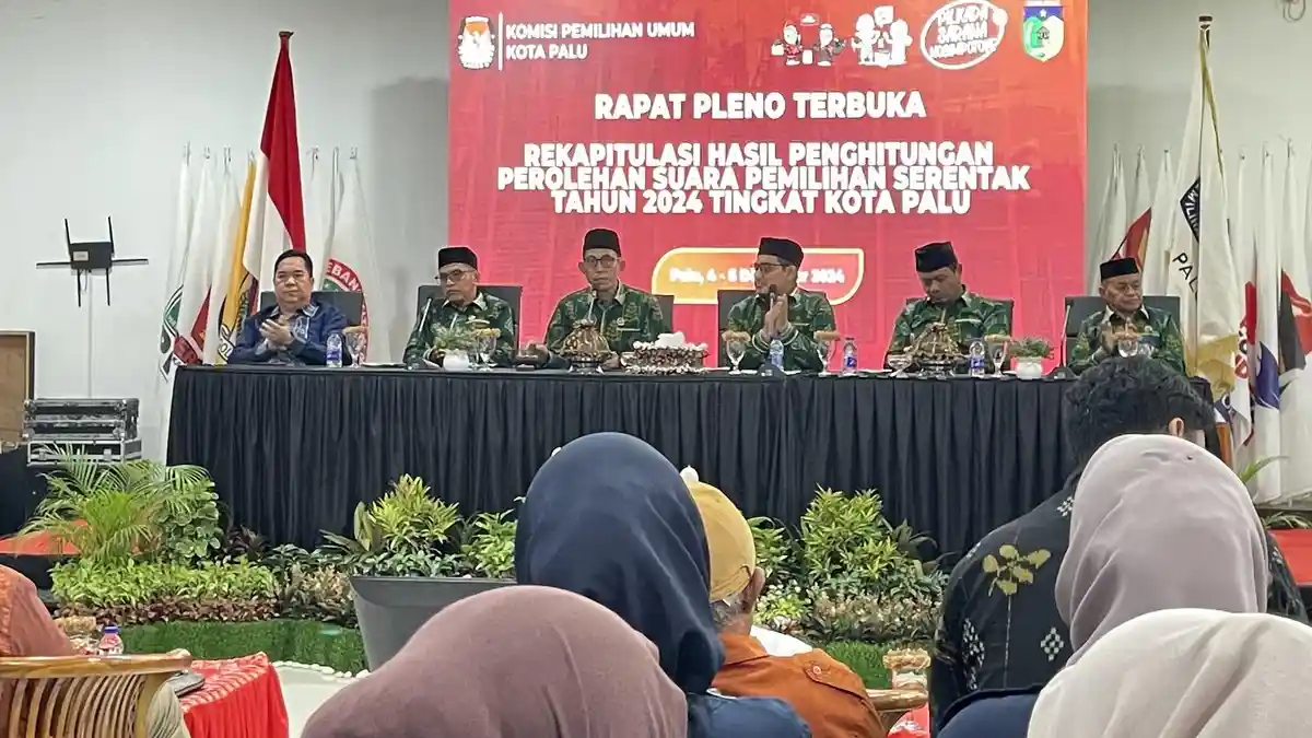 KPU Palu Gelar Rapat Pleno Terbuka Rekapitulasi Hasil Penghitungan Perolehan Suara Pilkada 2024