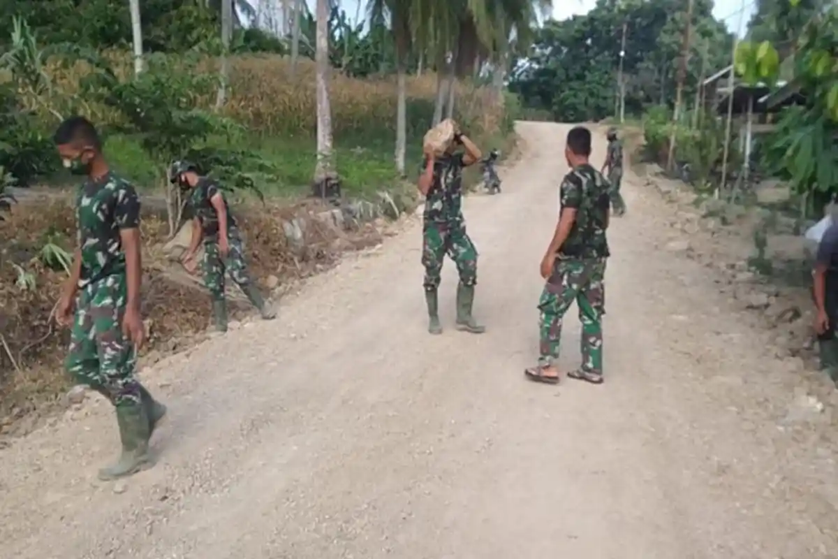 Jalan TMMD Kodim 0111/Bireuen Sudah Selesai 6 Km, Ini Targetnya