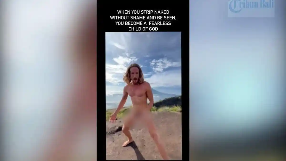 VIRAL! Video Bule Menari Tanpa Busama Diduga di Kawasan Suci Gunung Batur