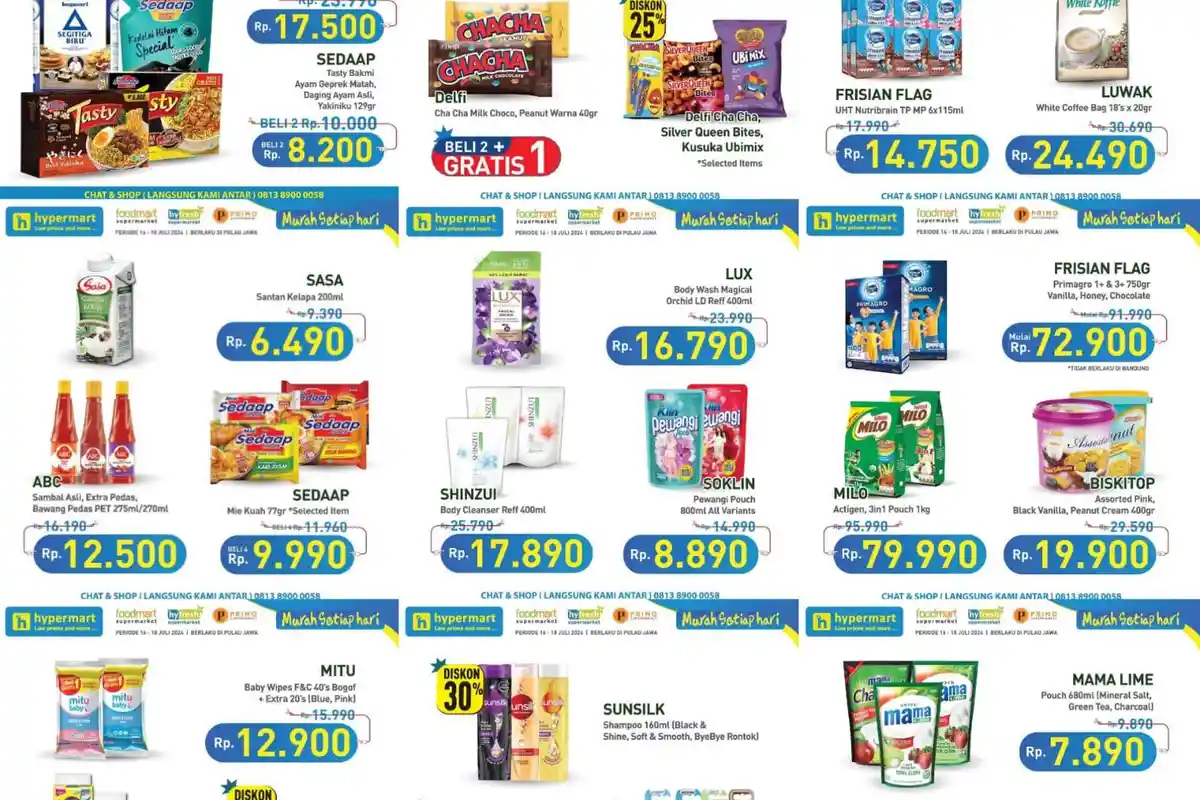 PROMO Hypermart Hari Ini 18 Juli 2024, Minyak Goreng Bimoli Rp 31.900, Milk Life UHT Rp 13.490