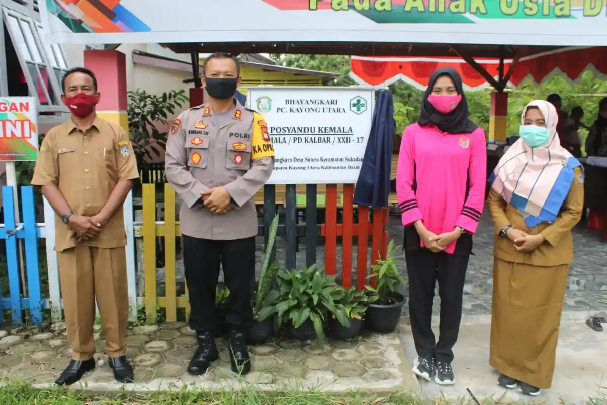 Kapolres Kayong Utara Bersama Istri Resmikan Posyandu Kemala Cabang Kayong Utara