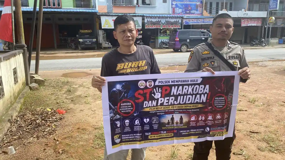 Polsek Mempawah Hulu Gencar Sosialisasi Bahaya Narkoba dan Judi untuk Selamatkan Generasi Muda - Tribunpontianak.co.id