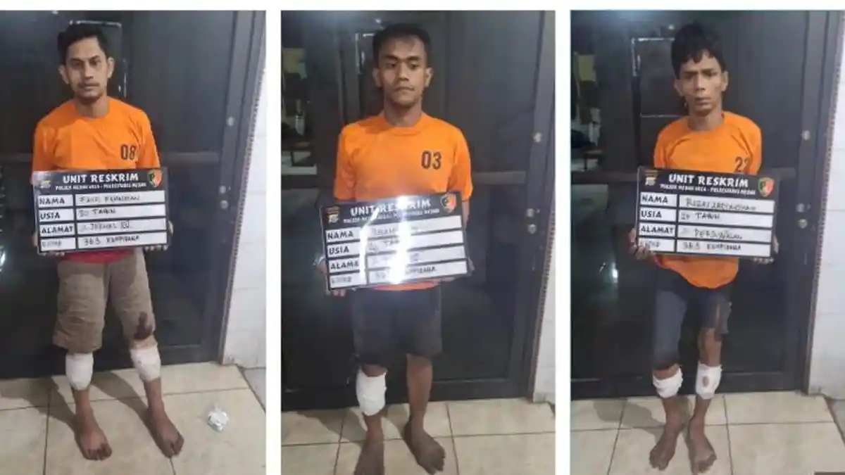 Curi Laptop hingga Kamera untuk Belajar Mengajar Sekolah di Medan, 3 Maling Ini Akhirnya Diringkus