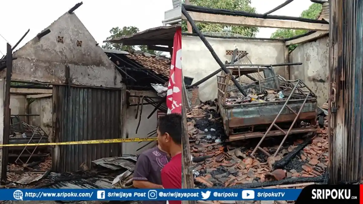 Sudah Teriak-teriak Tapi tak ada yang Dengar, Gudang dan Mobil Ketua Forum BPD OKU Ludes Terbakar