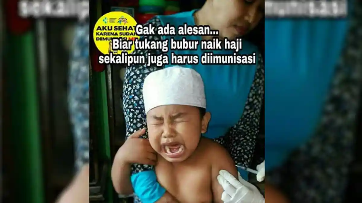 Dari Tukang Bubur Naik Haji Hingga Hipnotis, Ini 7 Meme Kocak Ekspresi Anak-Anak Saat Imunisasi