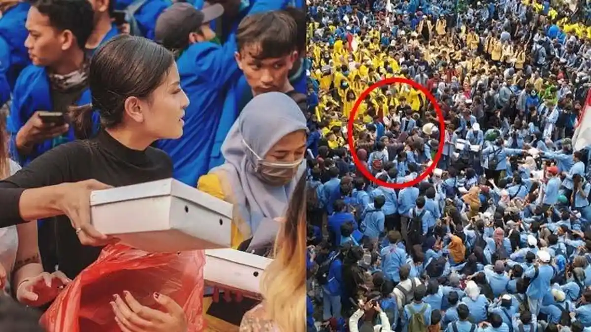 Begini Reaksi Awkarin Saat Disebut Pencitraan Gara-gara Bagikan Nasi Kotak ke Mahasiswa Unjuk Rasa!