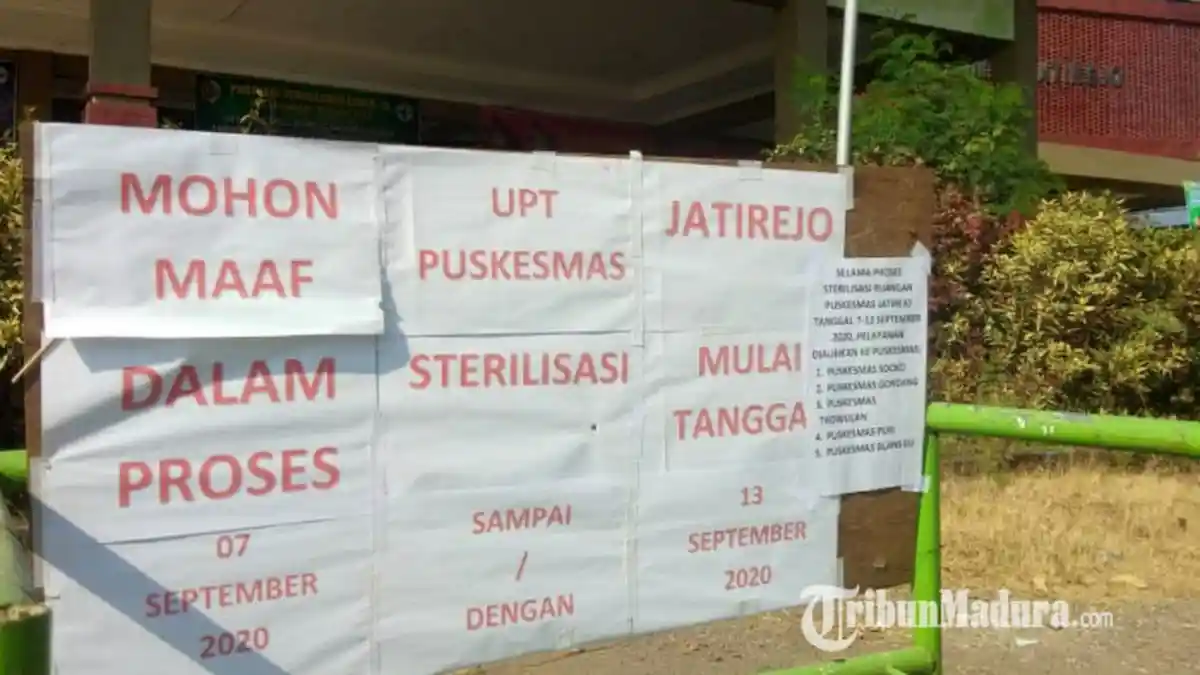 10 Tenaga Kesehatan dan Dokter Positif Covid-19, Puskesmas Jatirejo Mojokerto Ditutup Sementara