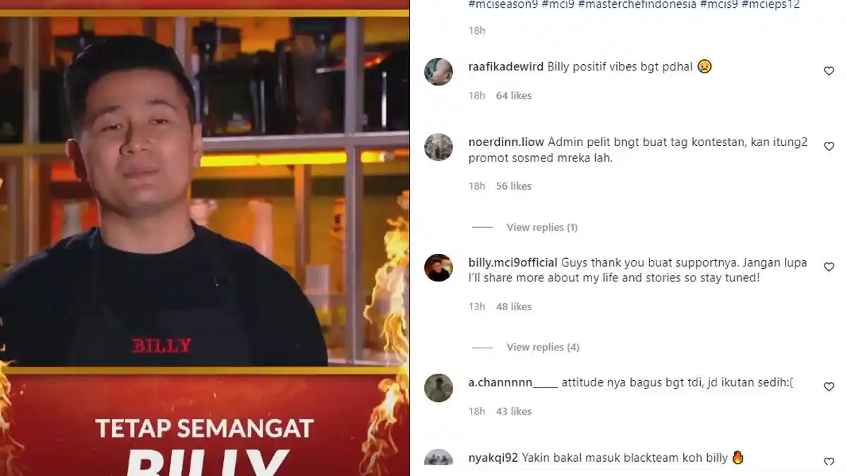 Billy MasterChef Indonesia 9 Tereliminasi gegara Kolak, Chef Renatta Sebut Seperti Bubur