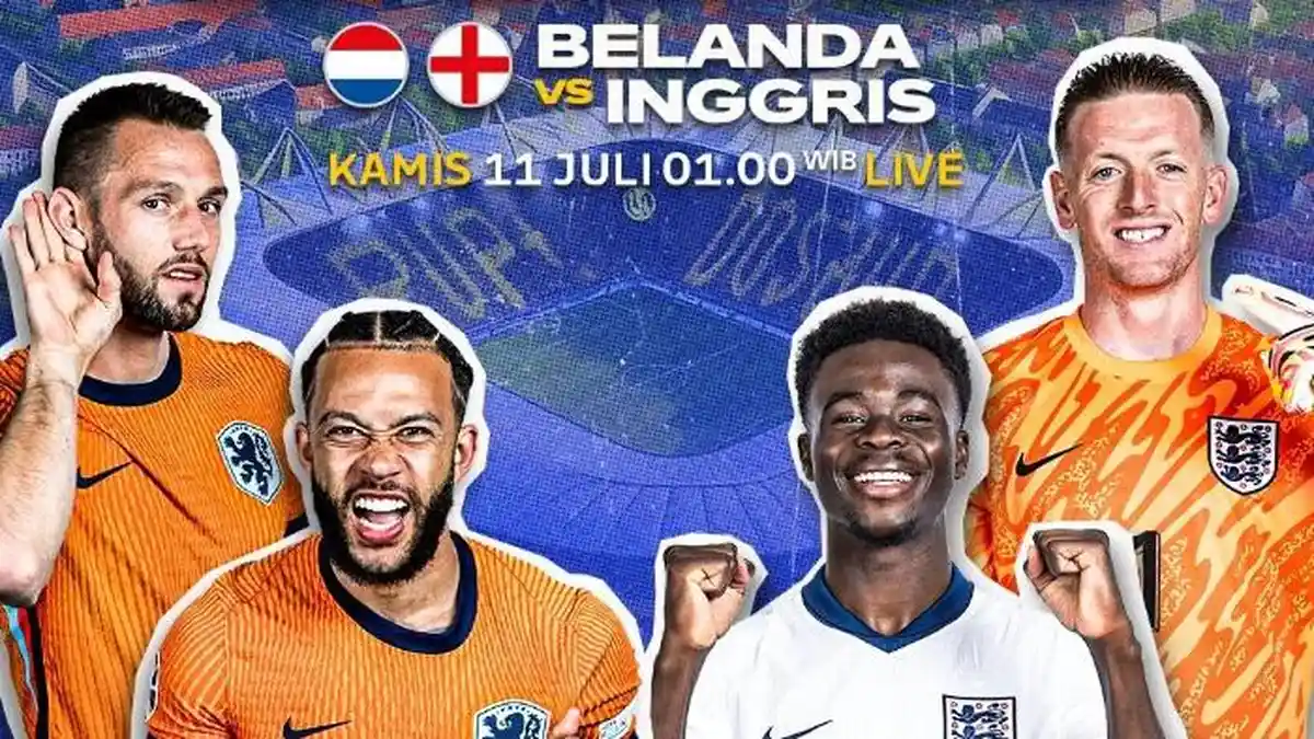 Prediksi Skor Netherlands vs England Semifinal Euro 2024 Kamis 11 Juli 2024 Jam 2 Cek Live Streaming