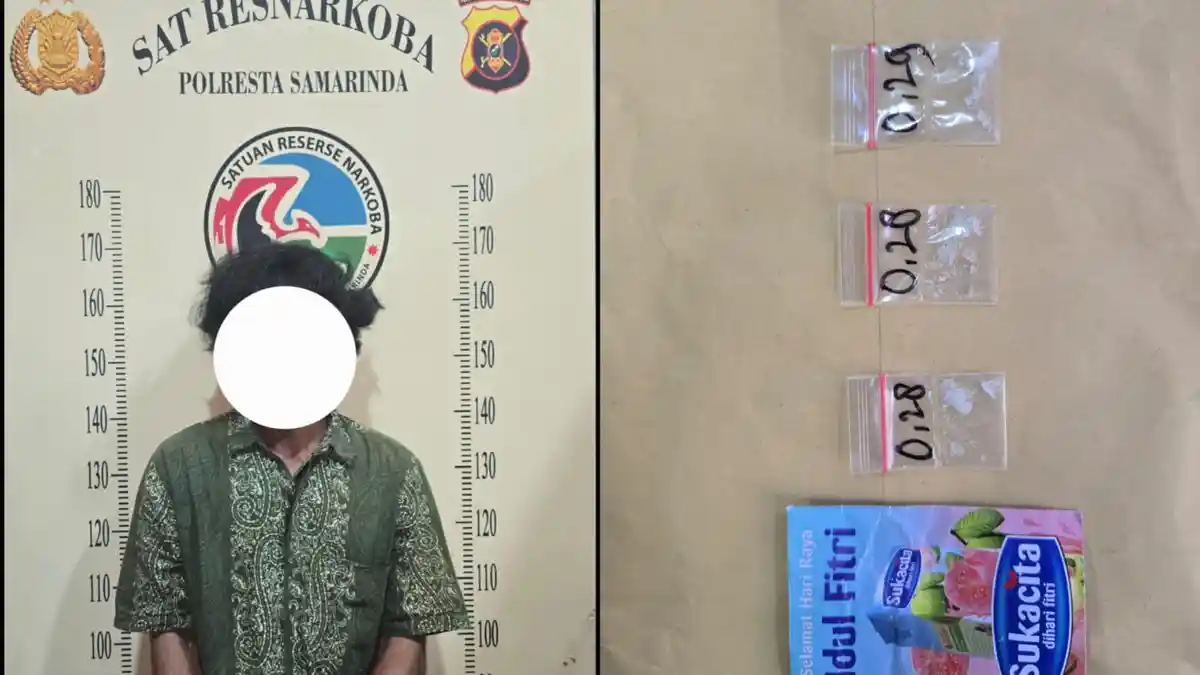 Buang Amplop ‘Sukacita’, Pria di Samarinda Ternyata Simpan 3 Poket Sabu