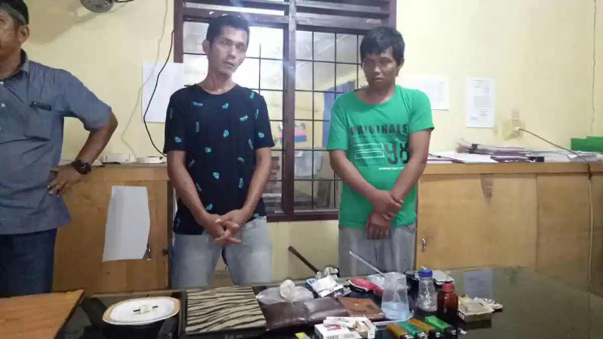 Rumah di Pancur Batu Digerebek, Paketan Sabu dan Ganja Kering Disita
