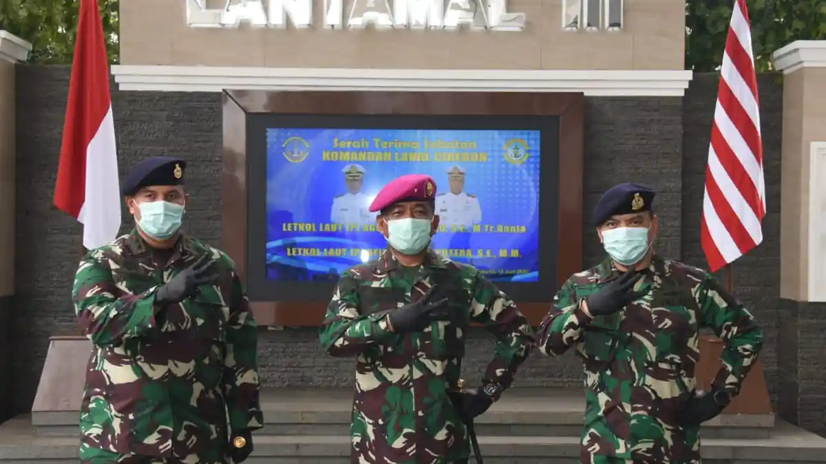 Serah Terima Komandan Pangkalan TNI AL Cirebon Digelar Sesuai Protokol Kesehatan