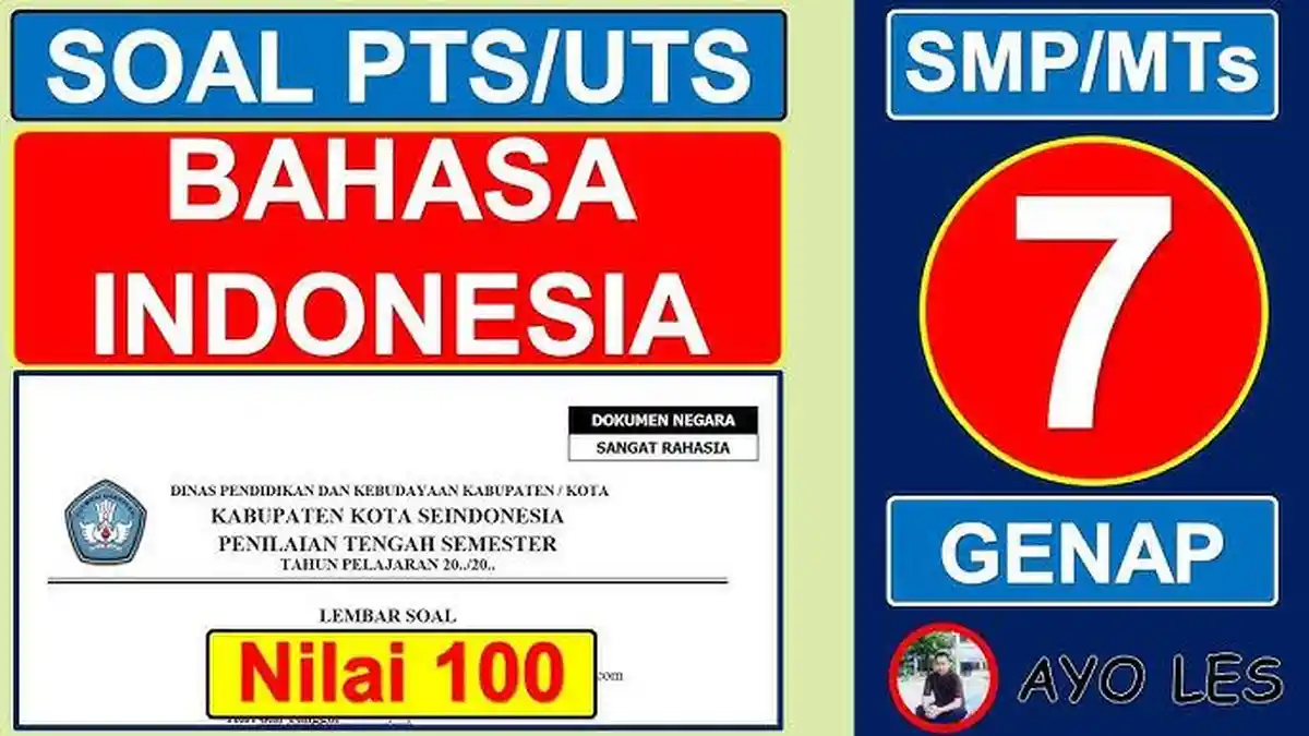 30 Kunci Jawaban Bahasa Indonesia Kelas 7 SMP/MTs Semester 2 K Merdeka, Contoh Soal PTS/STS