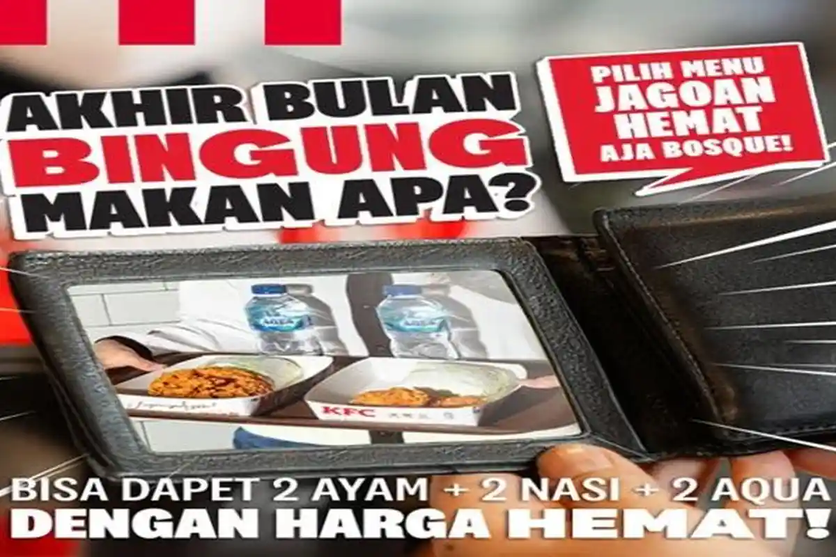 Promo KFC Akhir Bulan, Paket KFC Jagoan Hemat 2 Ayam KFC + 2 Nasi + Air Mineral Harga Lebih Hemat