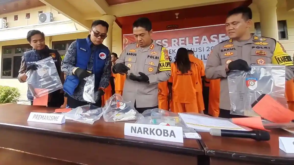 Polres Ogan Ilir Ungkap Kasus Narkoba Hasil Operasi Pekat 2025, 585 Jiwa Terselamatkan