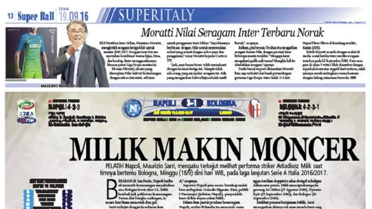 Maurizio Sarri Terkejut Melihat Performa Arkadiusz Milik