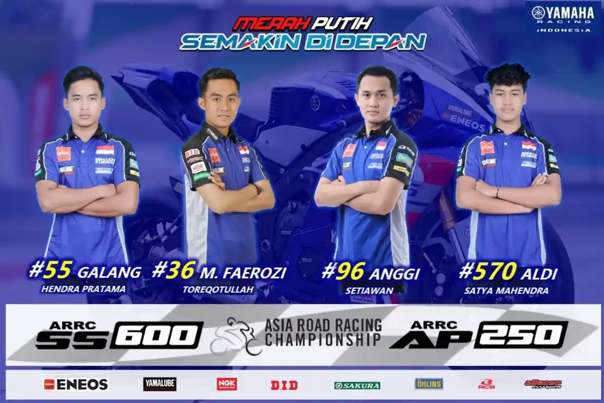Yamaha Indonesia Umumkan “4 Pejuang Semakin di Depan bLU cRU Pro Racer” Tampil di ARRC 2022